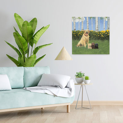 Contemporary Proud Mom With Animals Black Labs Art