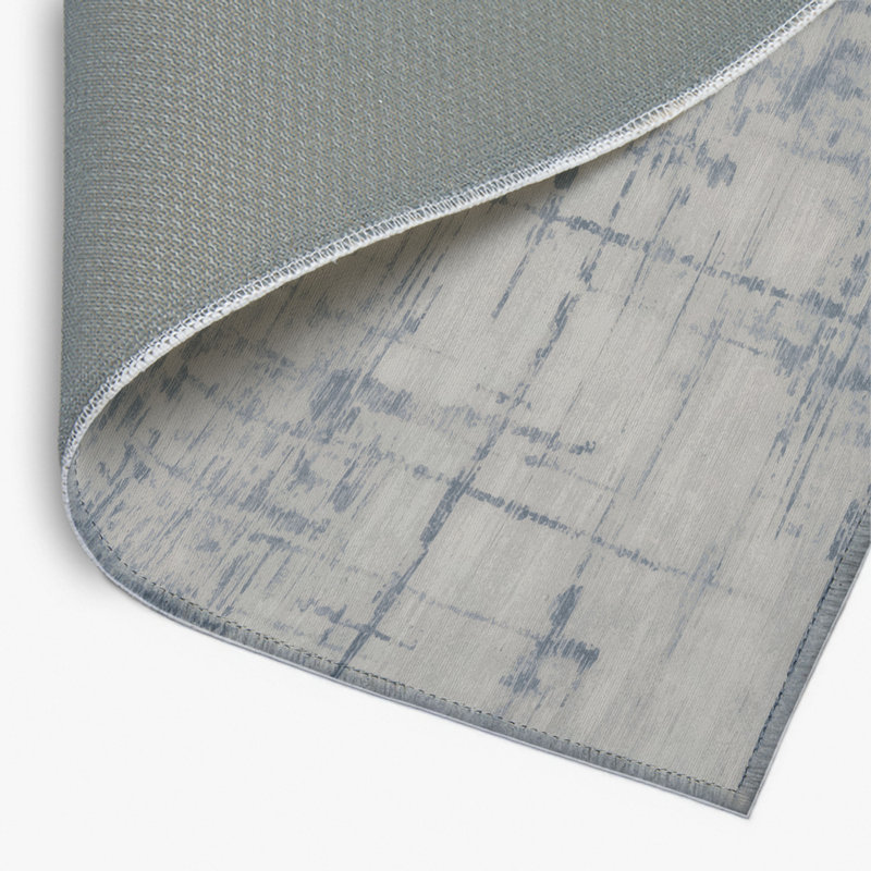 Abstract Gray Indoor and Outdoor Area Rug, Rectangle 8' x 10'