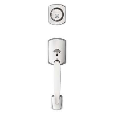 Greenwich Exterior Portion Handleset With Single Cylinder Deadbolt (Interior Portion Sold Separately)