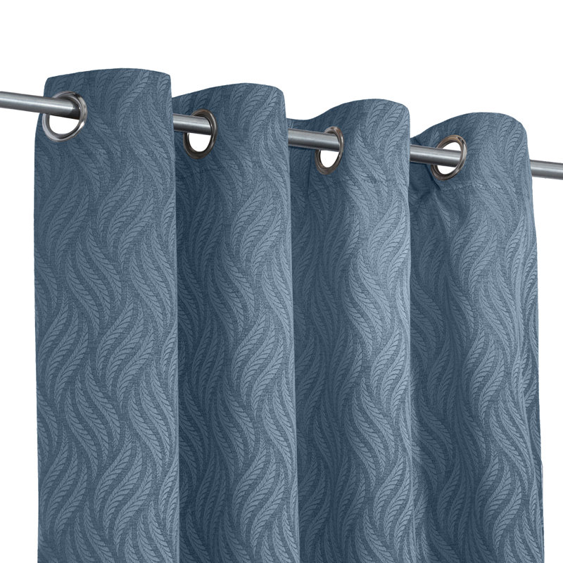 Rideau jacquard Capri, Bleu