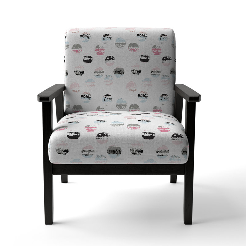 Fauteuil d'appoint rembourré à motif blanc
