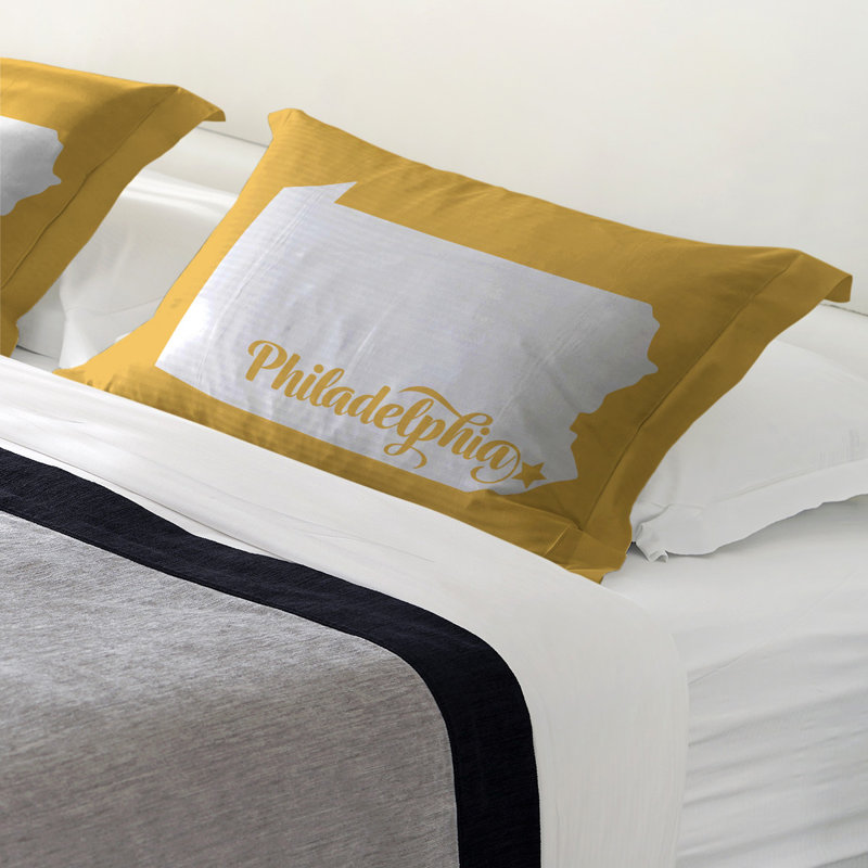 Polyester Sham Set, King, Polyester, Yellow