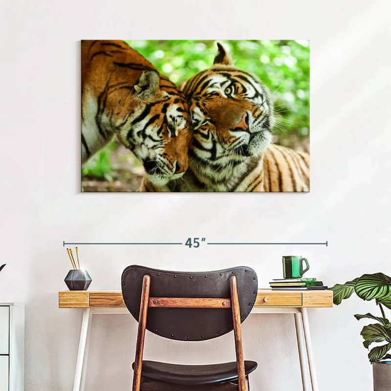 Brampt Loving Tigers, 26" H x 39" W