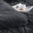 Sherpa Fleece Comforter, Reversible Flannel Blanket, 3D Jacquard Design-116841051-116841056