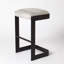 Upholstered Stool with Metal Frame