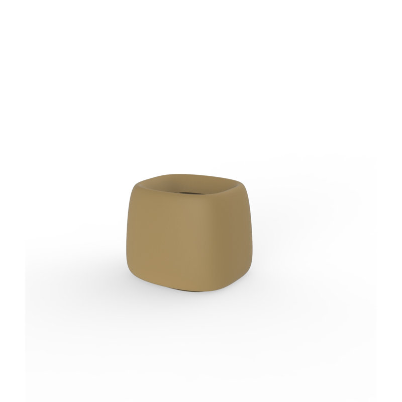 Organic Resin Pot Planter, Bronze, 13.5" H x 16.5" W x 15" D
