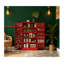 Armoire de cuisine rouge avec tablettes réglables