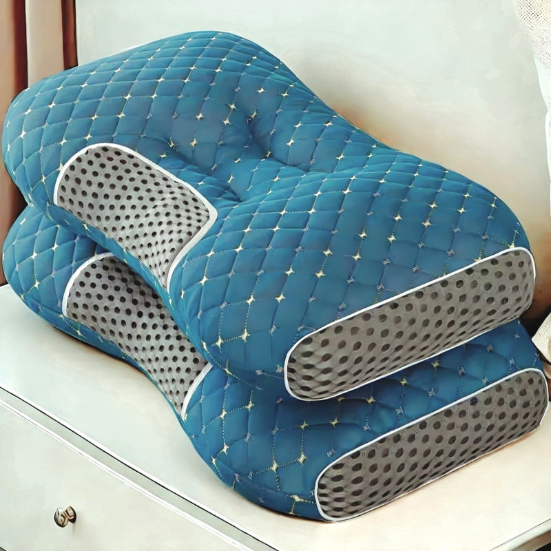 Coussin de massage en coton tricoté 2Pack YBZ 3D - bleu + vert, Ensemble 2 pièces, Bleu / Vert