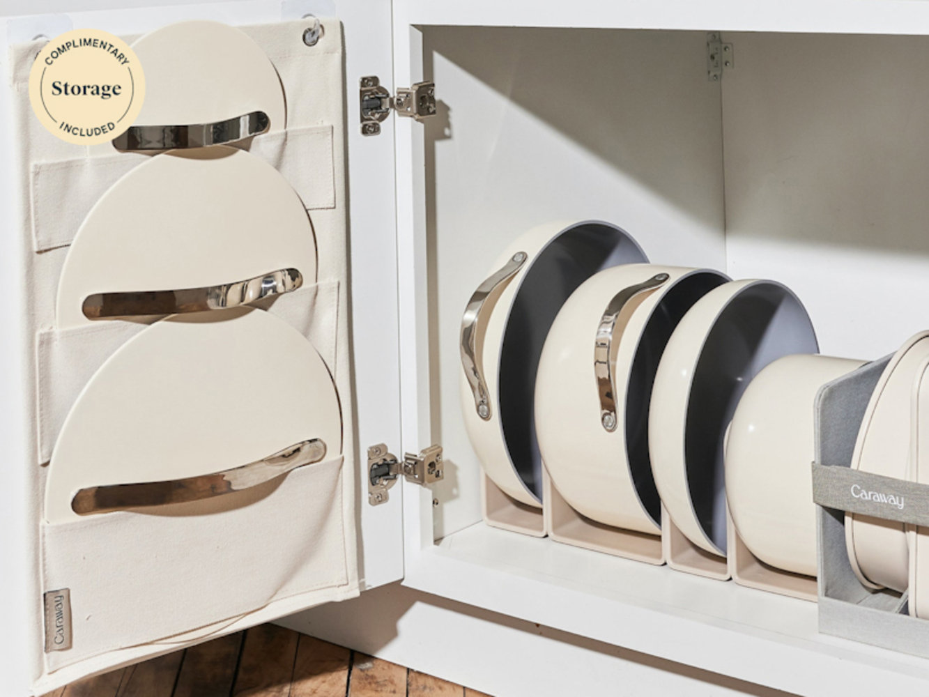 Caraway Ceramic Non-Stick Cookware Set, Cream