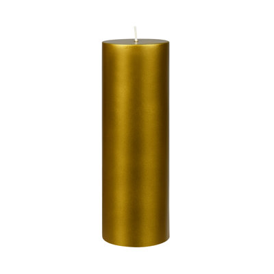 Bougie pilier en bronze métallique 9 pouces