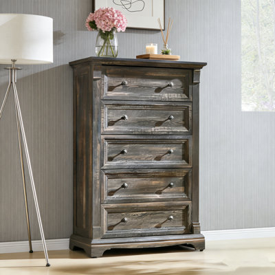 Farmhouse 5-drawer Dresser - Solid Wood & Space-saver