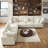 117" U Shaped Modular Sectional Sofa With Movable Chaise No Assembly Required