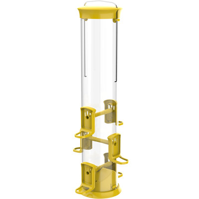 Nature's Way Nature's Way Large Plastic Thistle Tube Bird Feeder, 2.1 Quart, Yellow