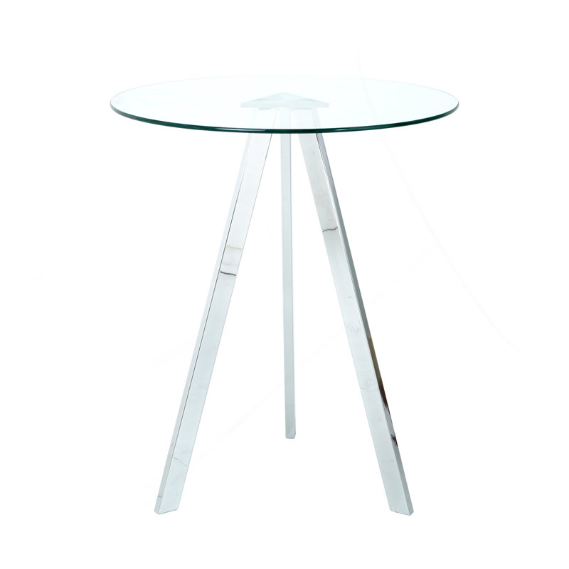 Table de salle à manger Modern Kitchen, H 29,5 po x L 31,5 po x l 31,5 po, Argent argent