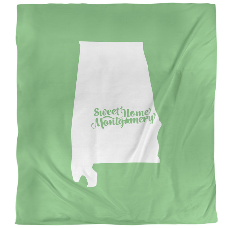Housse de couette alabama montgomery, Housse de couette pour lit simple, Vert