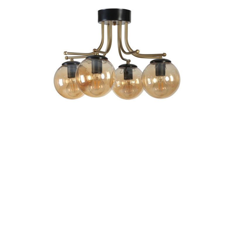 Chandle Chandelier, Black/Amber