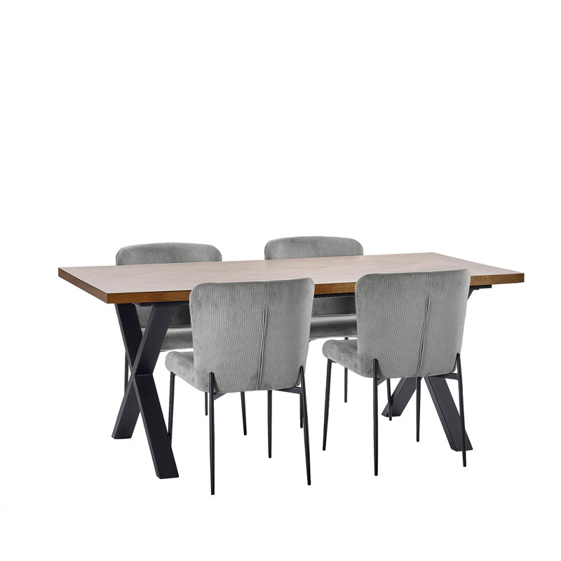 82cm H Upholstered Side Chair in Grey, Grey