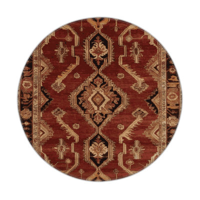 Tapis d'intérieur et d'extérieur brun Persian