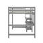 Lit mezzanine simple avec tablettes, bureau et tableau d'écriture-1913717713