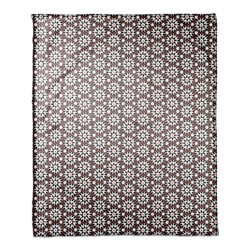 Hand Woven Throw Blanket, Black/Brown