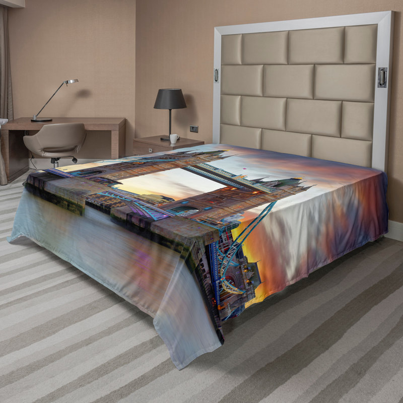 Multicolore Ambesonne London, Drap plat grand