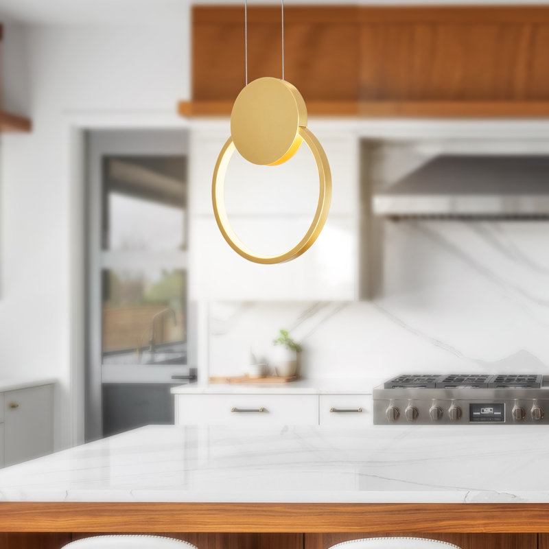 Mini-luminaire suspendu à DEL unique et moderne intégré - idéal pour les îlots de cuisine, les comptoirs de bar et les coins lecture