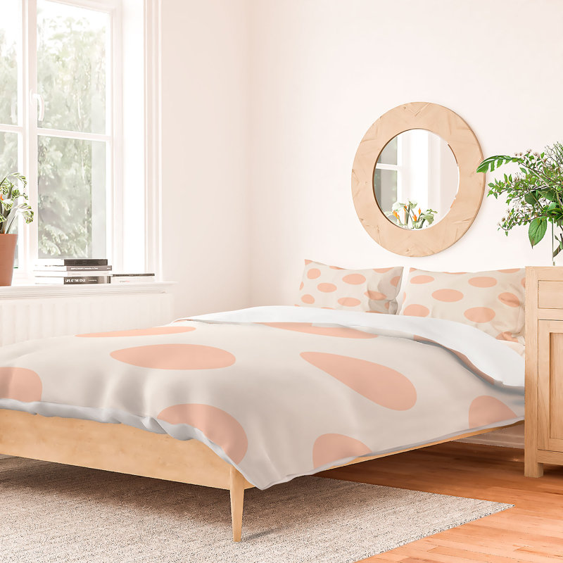Housse de couette en microfibre, Housse de couette pour très grand lit, Pêche