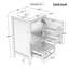Meuble-lavabo simple 20 po avec comptoir en céramique