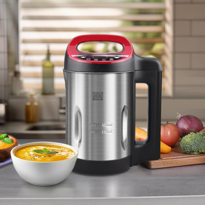 1.6L Electric Blender 4-in-1 Multifunctional Soup Maker with LCD Control Panel 2-5 Servings