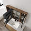 Armoire de toilette 41,7 po avec rangement, armoire à pharmacie murale avec porte miroir, tablettes réglables en verre