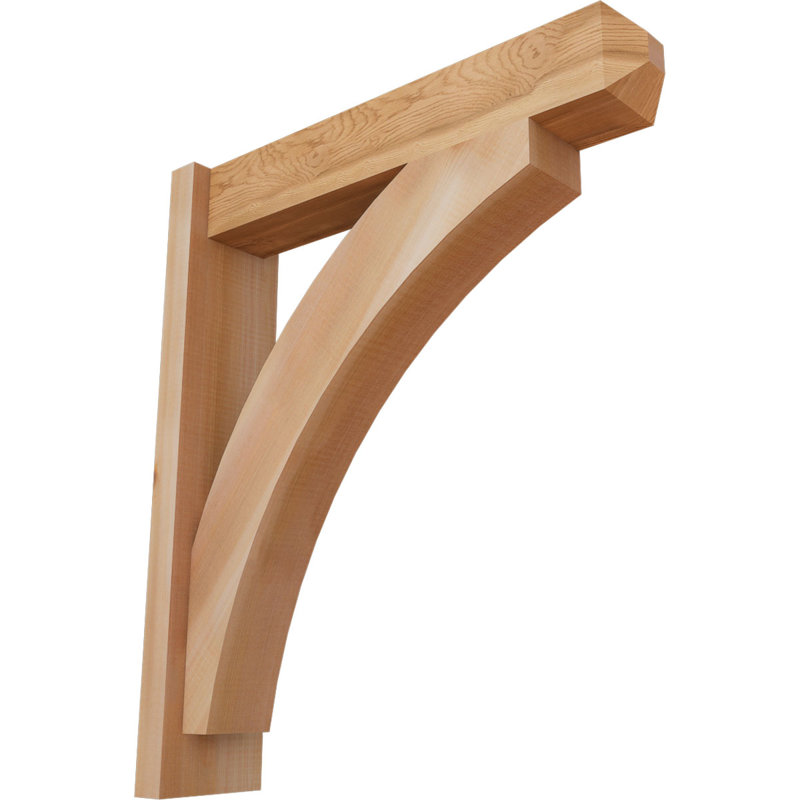 Persienne en bois rustique Thorton Craftsman, H 28 po x P 24 po, Cèdre rouge de l'Ouest l 5 1/2 po (lisse)