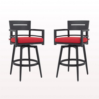 Chaises de bar pivotantes 2 pièces Modern Modern