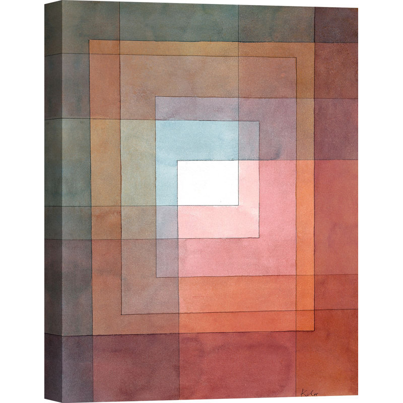 White Framed Polyphonically by Paul Klee - Wrapped Canvas Painting, 70cm H x 50cm W x 4cm D