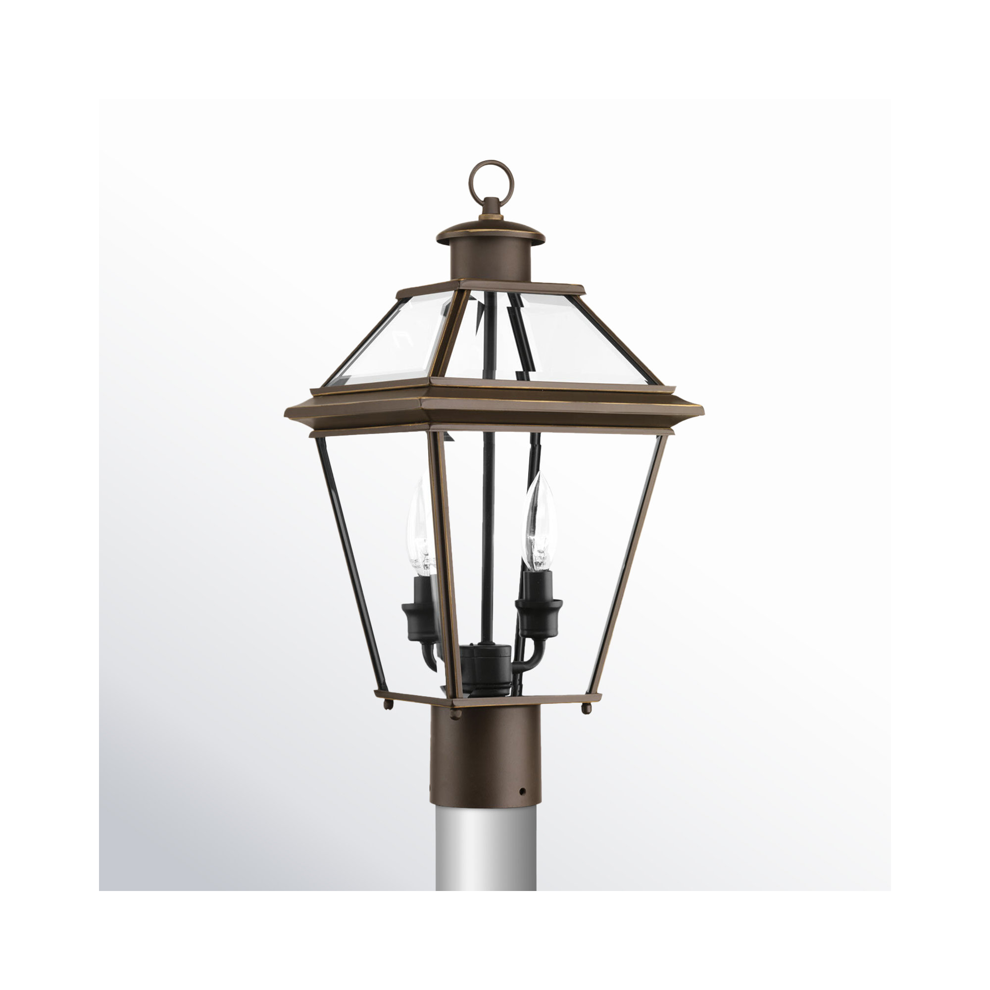Calais Beveled Metal Outdoor Lantern Head, Antique Bronze