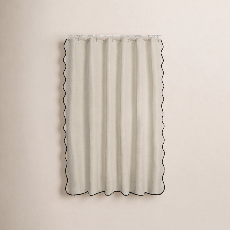 Rideau de douche Farmhouse, Crème, crème, H 72 po x l 72 po
