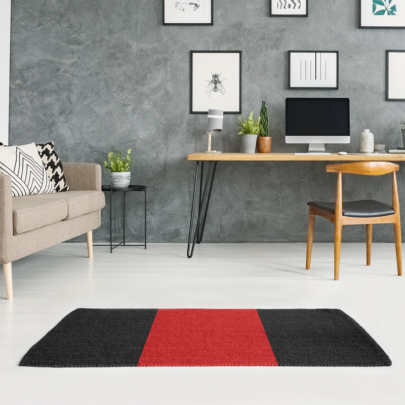 Tapis de zone rouge/noir, Rectangle 2 pi x 3 pi