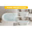 Baignoire autoportante en acrylique, 59 pouces, forme ovale, finition blanc brillant, bonde centrale, style contemporain, isolation à double paroi, installation sans effort, design moderne, savoir-faire exquis,