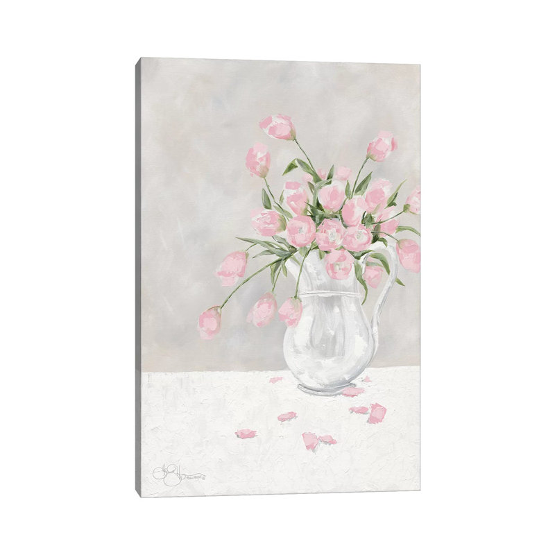 Pink Tulips by Hollihocks Art - Wrapped Canvas Print, 20.32 cm H x 30.48 cm W