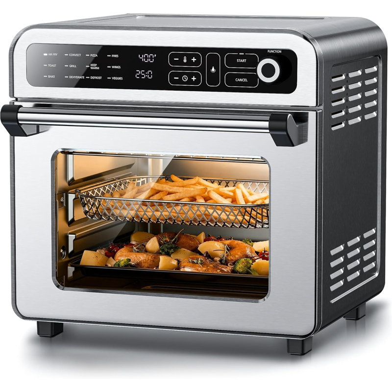 19,02 pintes en acier inoxydable à contrôle tactile 1 -Baskets Air Fryer, Argent
