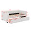 Lit de jour simple tapissier avec tiroirs-319255523