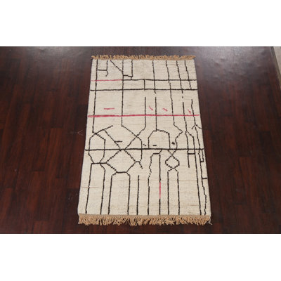 One-of-a-Kind 4'2" X 6'5" Wool Area Rug in Ivory