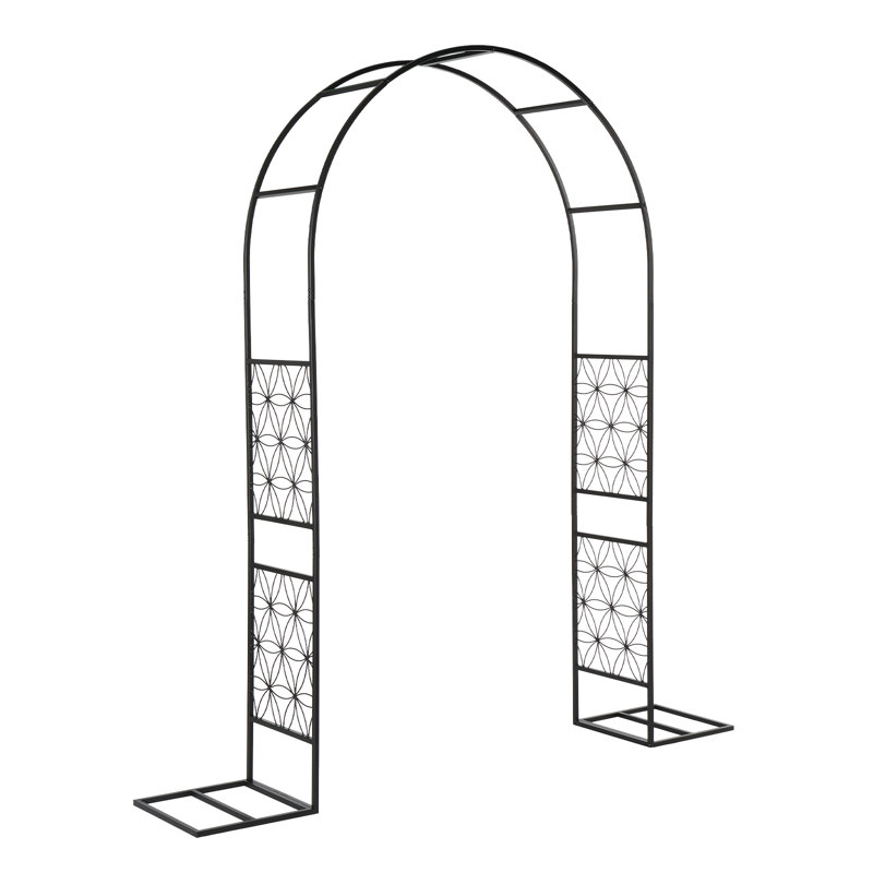 7.5Ft  Iron Arch Garden Arbor
