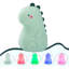 TRIXES Dinosaur Night Light | 8 Colour Modes Children’s Bedroom Accessory | 4 - Dimmable Levels | USB Chargeable, 10-Hour Battery | Soft, Safe Silicone Construction