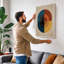 Geometric Quadrants Mid-Century - Wrapped Canvas-42857545-42857546