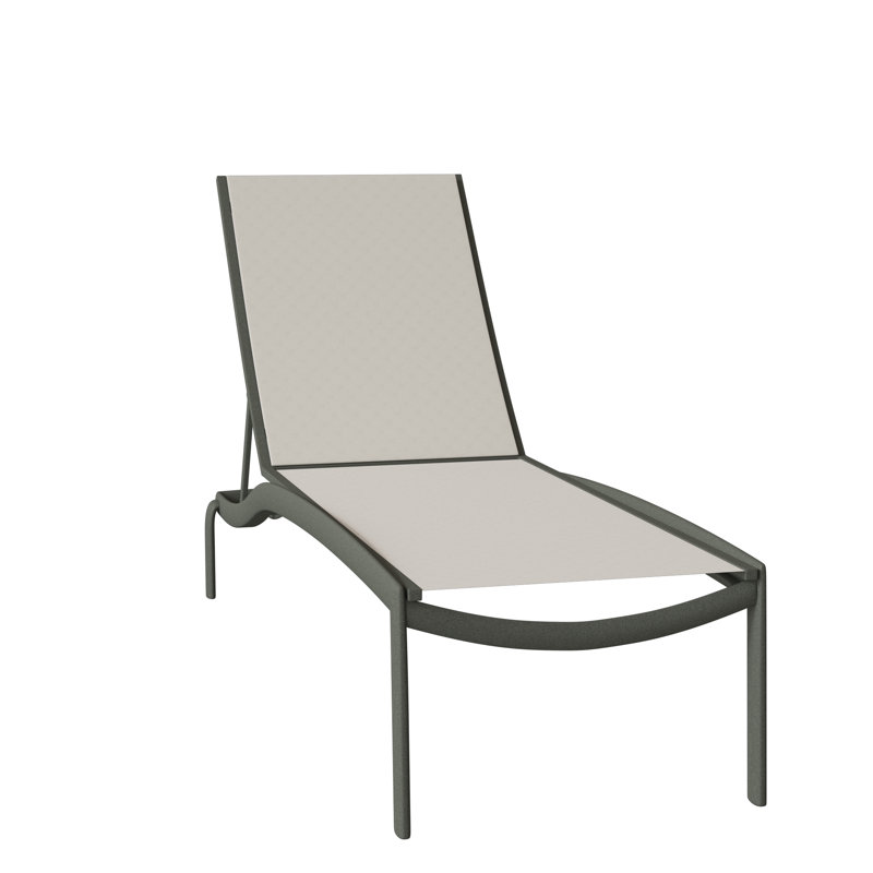 Kor Outdoor Chaise Lounge, Shell, Bogota