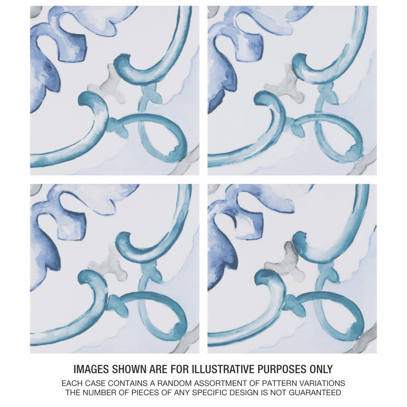 Saint Germain 5.75" x 5.75" Porcelain Singular Wall & Floor Tile