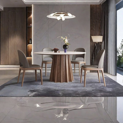 Ash Wood Round Dining Table