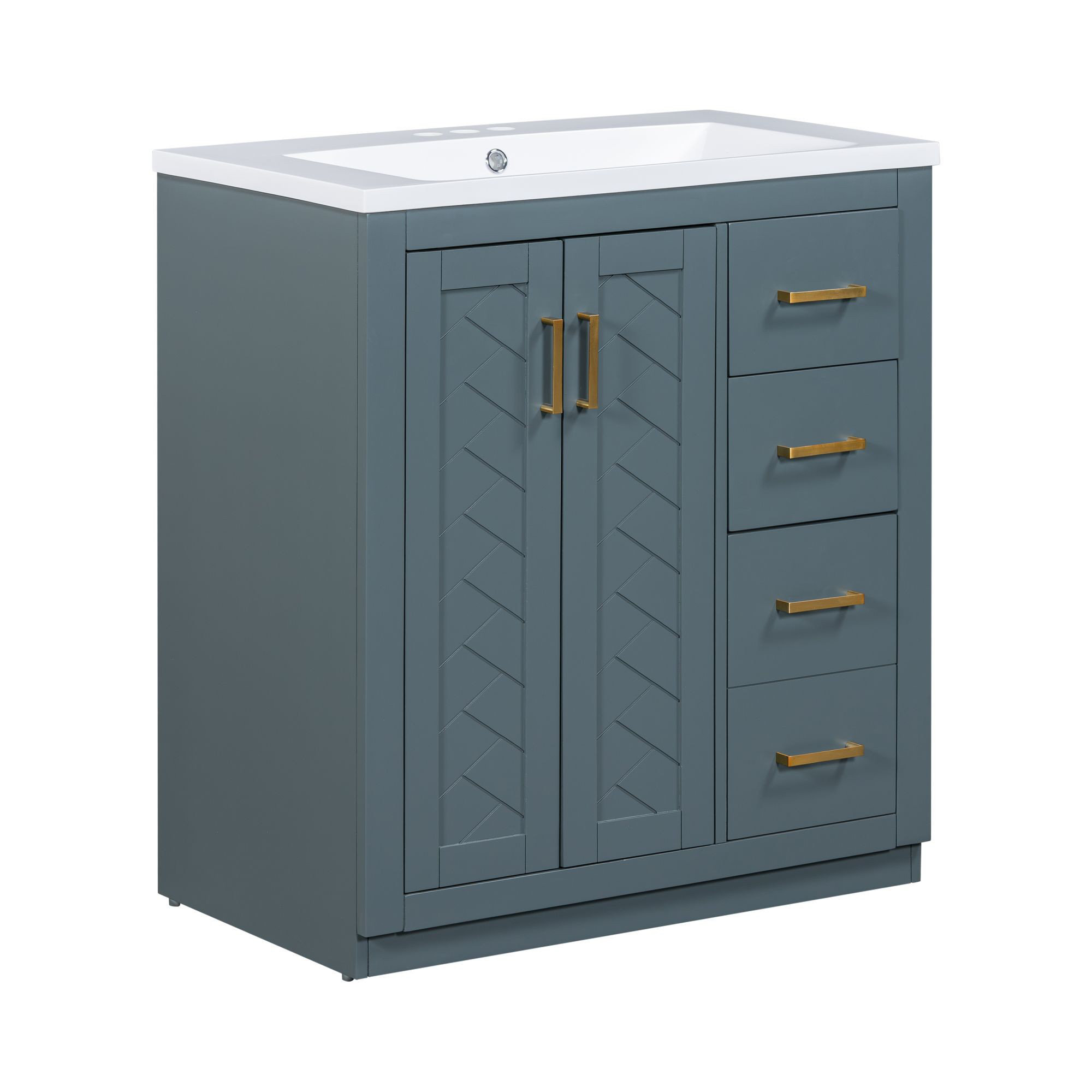 Winston Porter Bathroom Vanity with Drawers | Wayfair