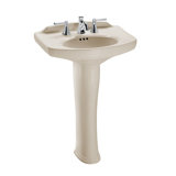 Dartmouth 21" Tall Vitreous China Oval Pedestal Bathroom Sink with Overflow