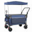Chariot utilitaire pliable avec auvent amovible, chariot d'extérieur robuste d'une capacité de 480 lb-124413787